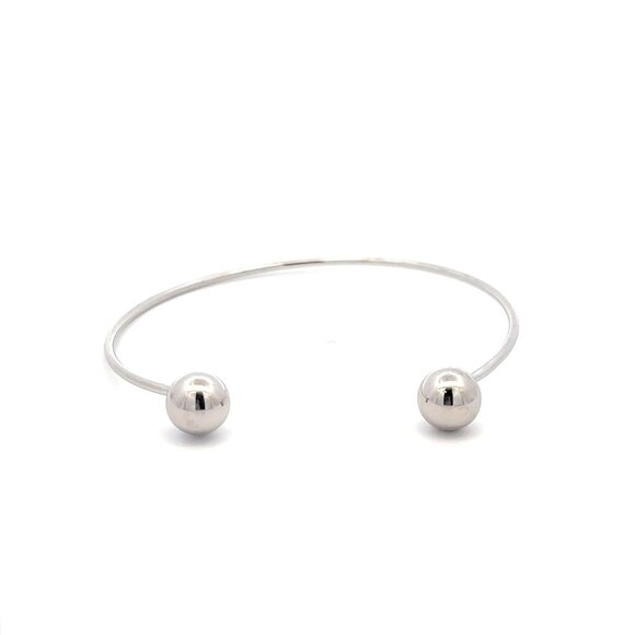 Unbranded Jewelry - 925 Sterling Silver Bangle Wire Bracelet Adjustable Size 6 3/4 inches